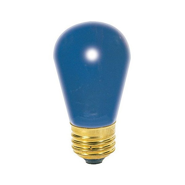 Norman Lamps 11S14-130V-CBx25 11W Ceramic Blue Light Bulb, 130V (Pack of 25)