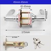 Door Handle Lock Aluminium Alloy Safety Bar Lock Kit with