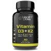  Immune Support: Health Dose Vitamin D3 + K2 Supplement - 2-in-1 Formula - 180 Capsules