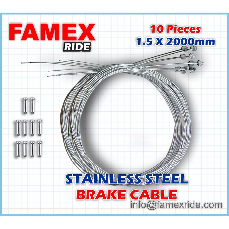 FAMEX RIDE STAINLESS STEEL Mountain bike inner Brake cable (