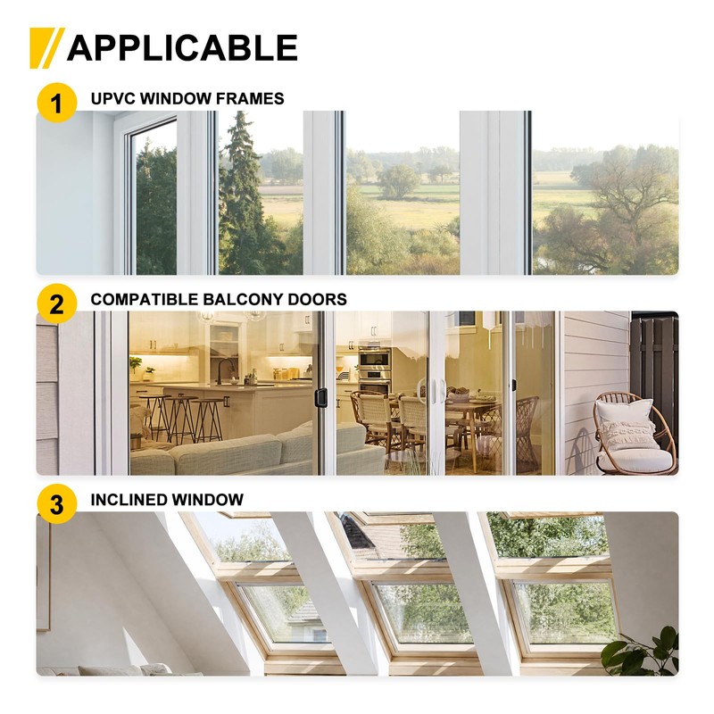 XZLUPUP 2 Pcs White UPVC Window Handles 43mm Spindle