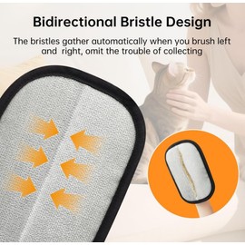 dulalayandong Pet Hair Removal Gloves Brush, Reusable Cat Dog Electrostatic Hair Remover Grooming Glove Tool