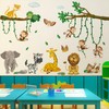 Large Jungle Animal Wall Decals, Animal Party Windows for Early