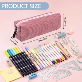 Viechoes Aesthetic Pencil Case, Teenager, School Aesthetic, Pencil Case for Girls, Teenagers, School, pink, school supplies