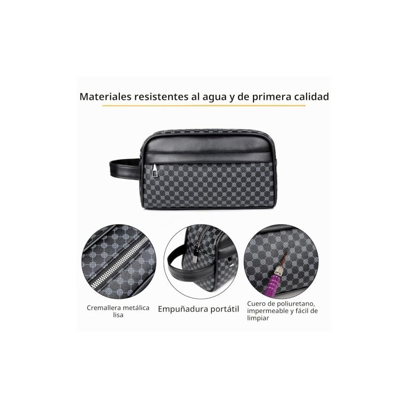 Neceser de Viaje con Manija, Bolsa de Aseo Impermeable Gran