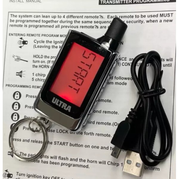 ULTRA START LCD KEYLESS ENTRY REMOTE FOB TRANSMITTER U-TX2011-2W MKYTR