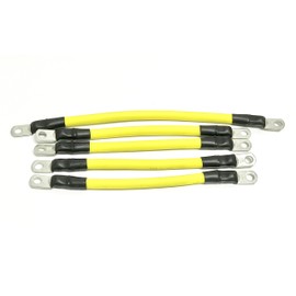 2 Gauge Golf Cart Battery Cable Set, (Yellow) E-Z-GO 1994 & UP MED/TXT 36V U.S.A Made