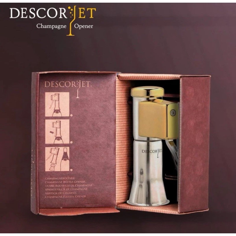 Descorjet Champagne Bottle Opener. Open your bottles with this One-hand