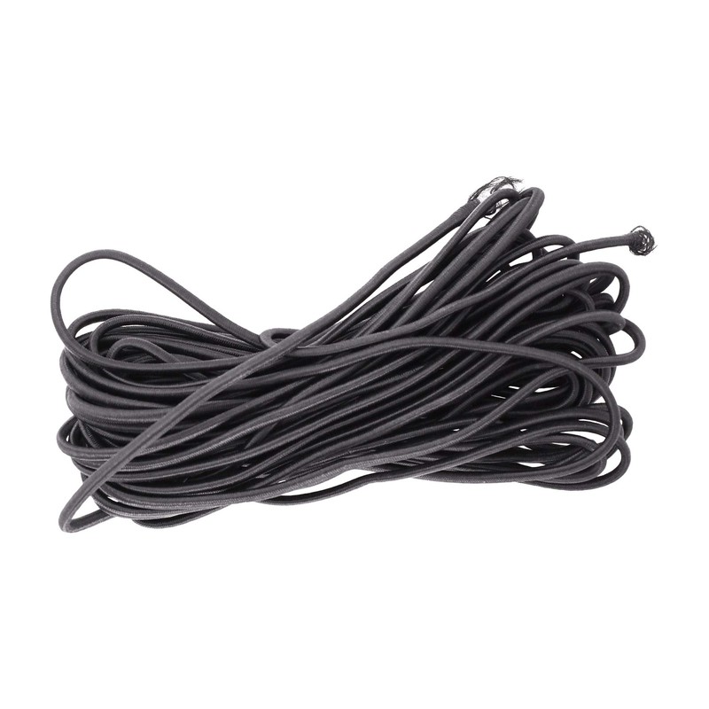 Mandala Crafts Black Shock Cord & Plastic Cord Locks for