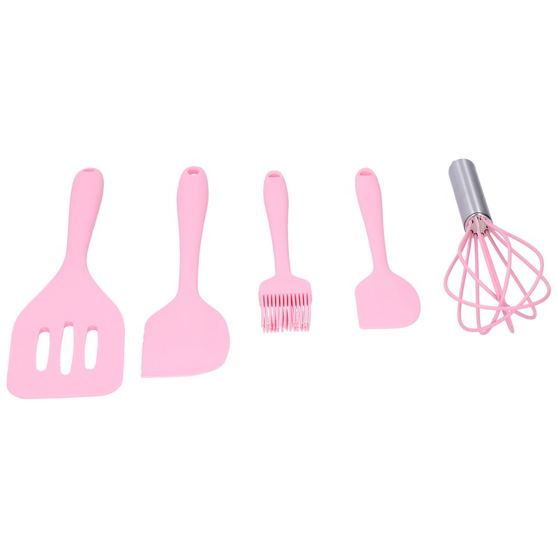 Cooking Spatula Set Silicone Baking Scraper Heat Resistant Egg Beater
