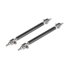 ACROPIX 2pcs 7"-9" Car Adjustable Front Bumper Lip Splitter Strut Tie Rod Bar Universal Black Carbon Fiber Pattern Car Parts