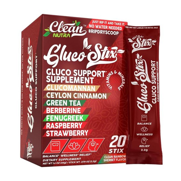 Clean Nutra Gluco Stix – Berberine with Cinnamon & Fiber