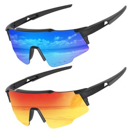 2 Pack Kids Sunglasses Boys Girls,UV400 Protection Youth Childrens Teens Eyewear Lightweight Shades for Sports Running Baseball Cycling