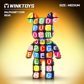Bear Building Block,Winktoys building block, Bear Toys,Birthday Gift,Festival gift,building sets,Educational Building Blocks,Trend Decoration,Cool:_Alphabet Code Bear