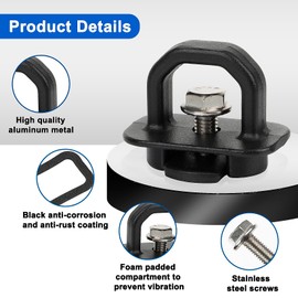 PSLER Tie Down Anchors Truck Bed Side Wall Anchor for Chevy Silverado 2007-2023, Chevy Colorado, GMC Sierra 1500 2500 3500, GMC Canyon(4pcs)