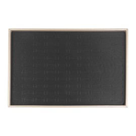 uxcell PU Leather Jewelry Organizer Trays with Removable Dividers for Drawers, Jewelry Organizer Drawer Inserts Container Storage Ring Tray Black