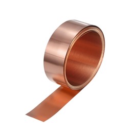 M METERXITY Copper Sheet Roll, 2000 x 35 x 0.1mm/ 6.56ft x 1.4" x 0.004" Metal Foil Sheet Roll, Pure Copper Strip for House Repair/DIY Projects/Electrical/Crafts/Roofing Flashing