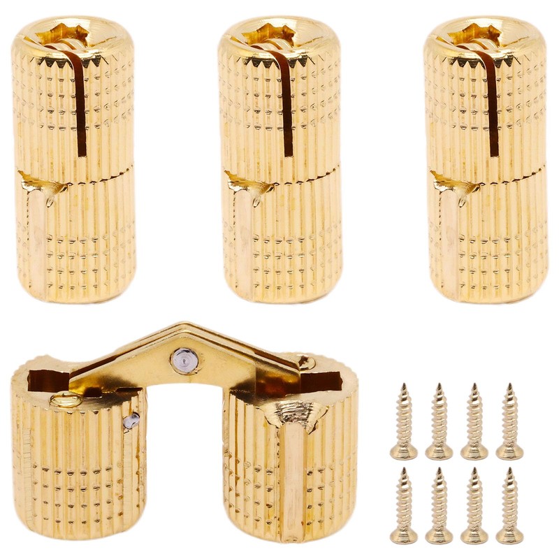 10mm Hidden Brass Barrel Hinges 180 Degree Opening Angle Cabinet
