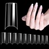 500 Pcs No C Curve Square Nail Tips 10 Sizes
