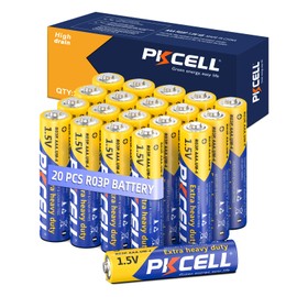 PKCELL 20-Pack AA High-Performance Batteries，Double A Battery for Household Devices Electronics, Long-lasting Power Alkaline 1.5 Volt Battery for Household Remote Controls,Wireless Mouse