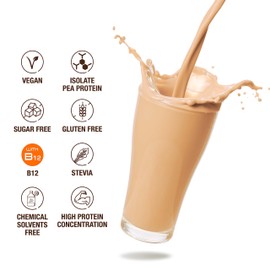 Weider Vegan Protein (750g) Mango-Matcha Flavour. 23g Protein/dose, Pea Isolate (Pisane) & Rice Protein. with Vitamin B12 & Stevia. Gluten Free, Sugar Free. Packaging 50% Recycled 100% Recyclable