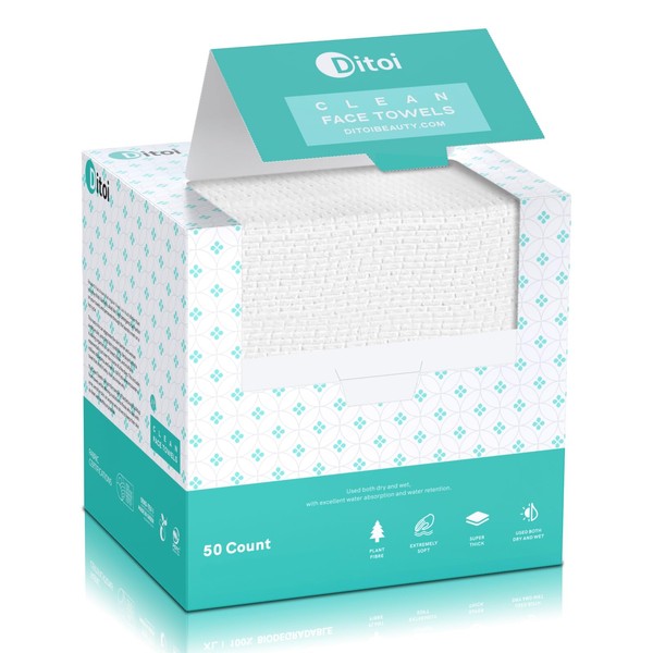 Ditoi Ditoi Face Towels, 10"×12" Disposable Face Towel, Face Towelettes