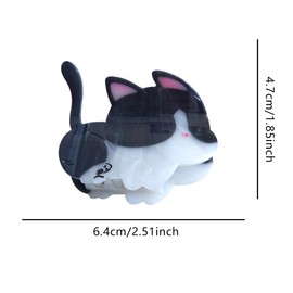 Cute Small Cow Cat Hair Clips,Novelty Acetate Hair Clip,Small Kitten Claw Clips for Women