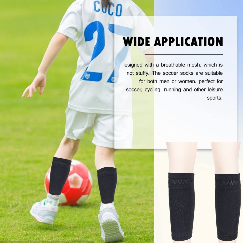 Ahvqevn 2 Pairs Soccer Leg Guards Socks Soccer Leg Guards