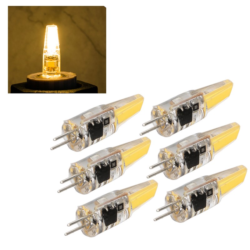 6 Pcs 6W 500LM G4 Bulb LED COB Silica Gel