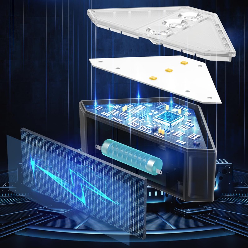 ROSHWEY Solar Stair Lights Outdoor Waterproof, 16 Pack Solar Step