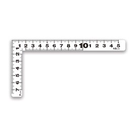 シンワ測定(Shinwa Sokutei) 曲尺平ぴた ホワイト 5寸/15cm 併用目盛 11178