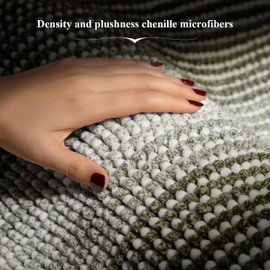 BSICPRO Bathroom Rugs and Mats Sets, 2 Piece Thick Absorbent Chenille Bath Mat Rug Set Non Slip, Soft Shaggy Bath Room Floor Mats for Bathroom, Machine Washable (Sage, 20" x 32" Plus 16" x 24")