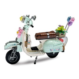 HOUXIPUPY Mini-Motorcyle Vespa-Model Building Blocks Set- Technic Vehicle Vespa Construction Building Blocks Collection Set 673 PCS for Teen and Adults