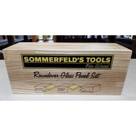 Sommerfeld 3 Piece Woodworking Glass Panel Roundover Door Set 1/2-Inch Shank For Glass Cabinet Doors on the Router table