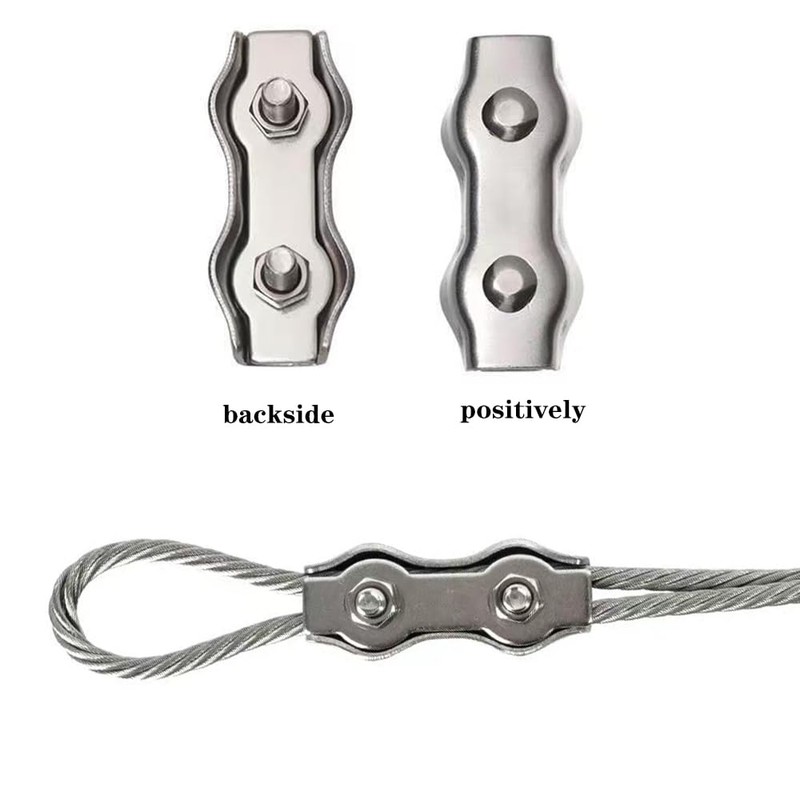 20 Pcs stainless steel duplex wire rope cable clamp/wire rope