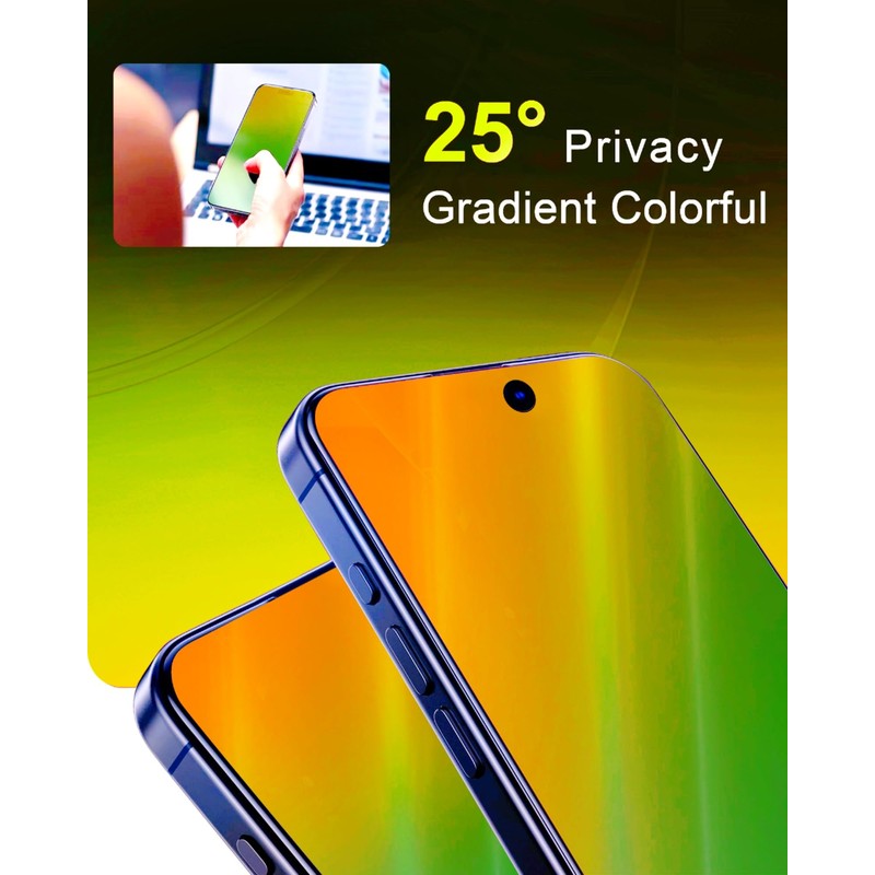jehezkel Privacy Screen Protector for iPhone 16 Pro Max Tempered