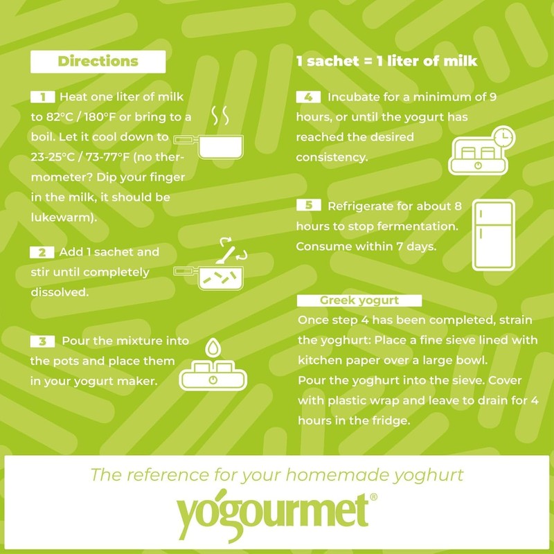 Yogourmet - Probiotic Yogurt Starter (6 Sachets = 6 Liters)