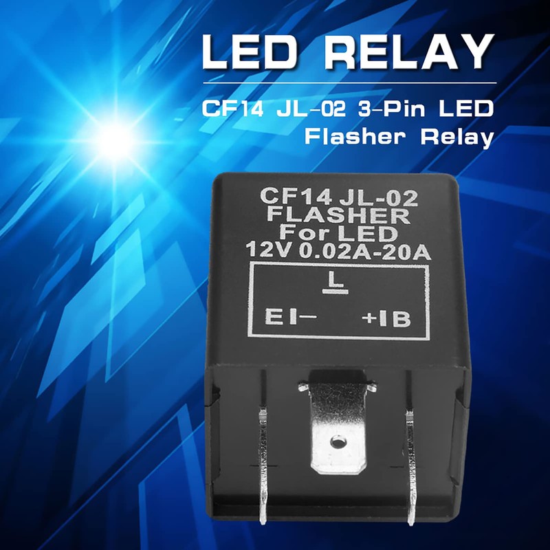 KooingTech LED Flasher Relay, CF14 JL 02 12V LED Indicator