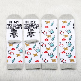 2 Pairs Physician Assistant Socks PA Graduation Gift PA Nurse Gift Pa Student Gift In My Physician Assistant Era Socks (US, Alpha, One Size, Regular, Regular, MY PHYSICIAN sss)