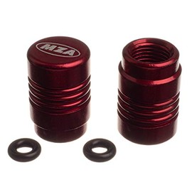 Valve Cap Set (2 Pieces) Aluminium Red Anodized – MZA Design Hat (including O-Ring/Seals