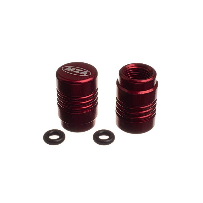 Valve Cap Set (2 Pieces) Aluminium Red Anodized – MZA