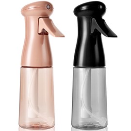 Spray Bottle For Hair, Continuous Mister Sprayer, Ultra Fine Mist Empty Spraying Water Bottles for Hairstyling, Barbers, Salons, Essential Oil Scents, Cleaning, Plants - Black&Terracotta