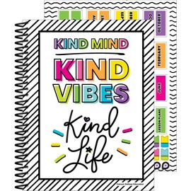 Carson Dellosa Kind Vibes Teacher Planner—Undated Weekly/Monthly Lesson Plan Book and Record Organizer for Classroom or Homeschool (8 inches x 11 inches)