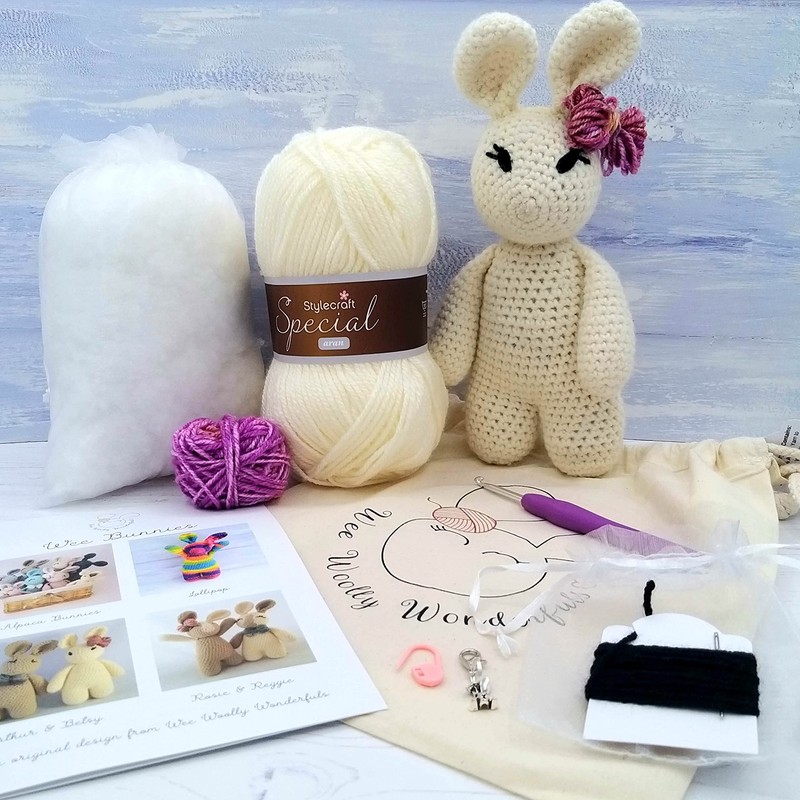 Beginner Crochet Kit - Betsy Bunny with Video Tutorials