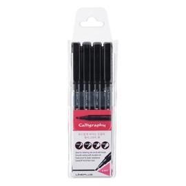 Line Plus 4000 Calligraphy Pen Set (4 Types) Handwriting Practice / 라인프러스 4000 캘리그라피펜세트 4종 손글씨 연습