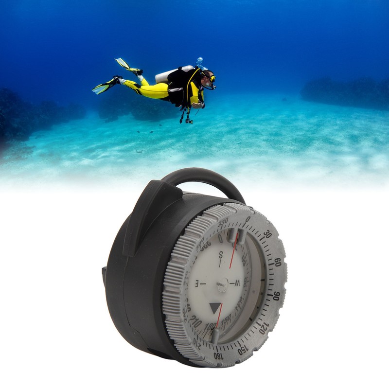 50M Underwater Diving Compass Luminous Magnetic Waterproof Pipe Clamp Diving