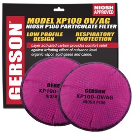 GERSON Respirator Mask XP100 Filters - NIOSH P100 Full and Half-Mask Respirator Filters