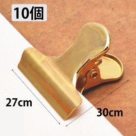 Chimi Yukichi 10 Pcs Eye Clip Binder Clip Office Stationery Office Supplies Commercial Paper Document File Receipt Convenient Durable Coffee Gold