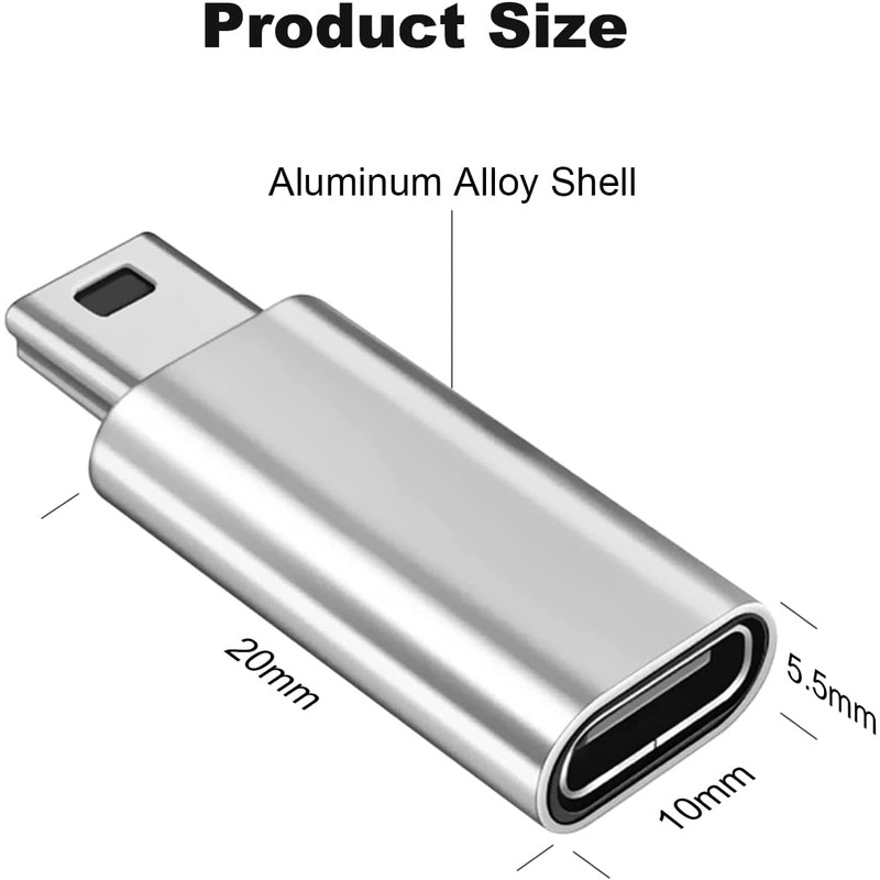 USB C to Mini USB Adapter 2 Pack Type C