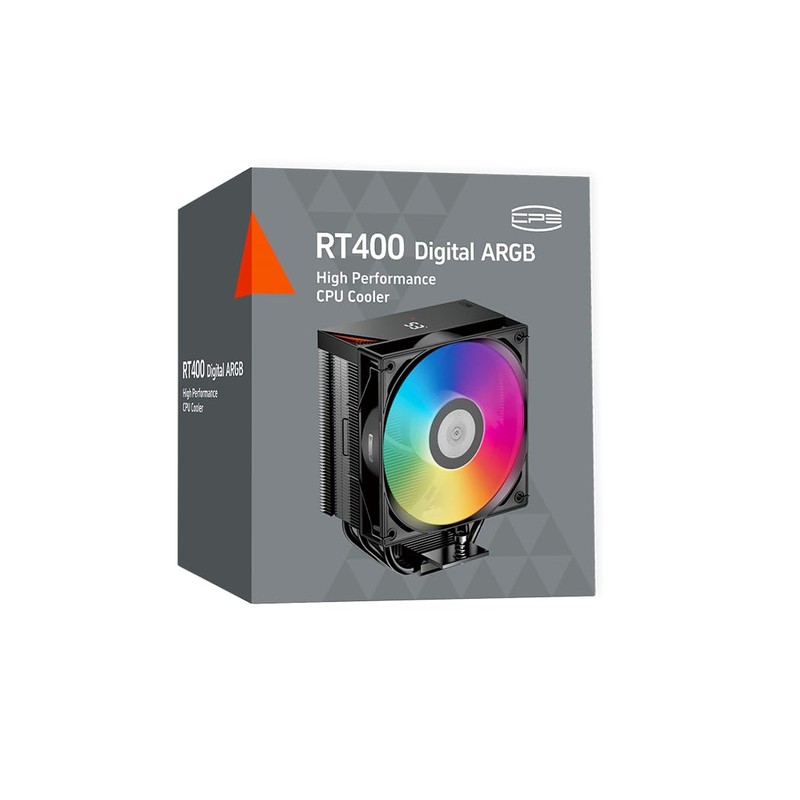 PCCOOLER CPU Air Cooler with Digital Display, ARGB Version, 4